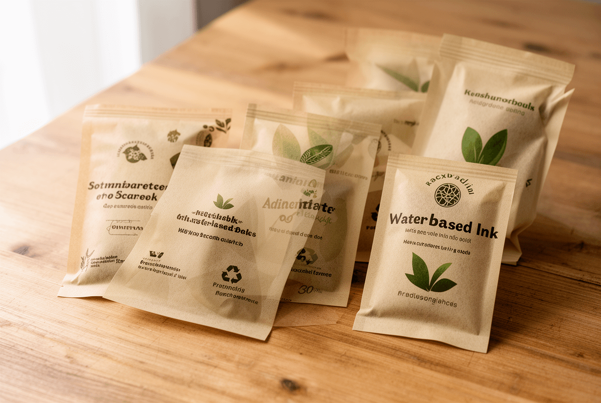 sucreries publicitaires en sachets papier recyclables personnalisés